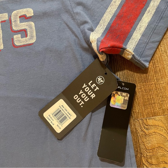 47 Brand Blue and Red Giants Short Sleeve Tee - Picture 3 of 8